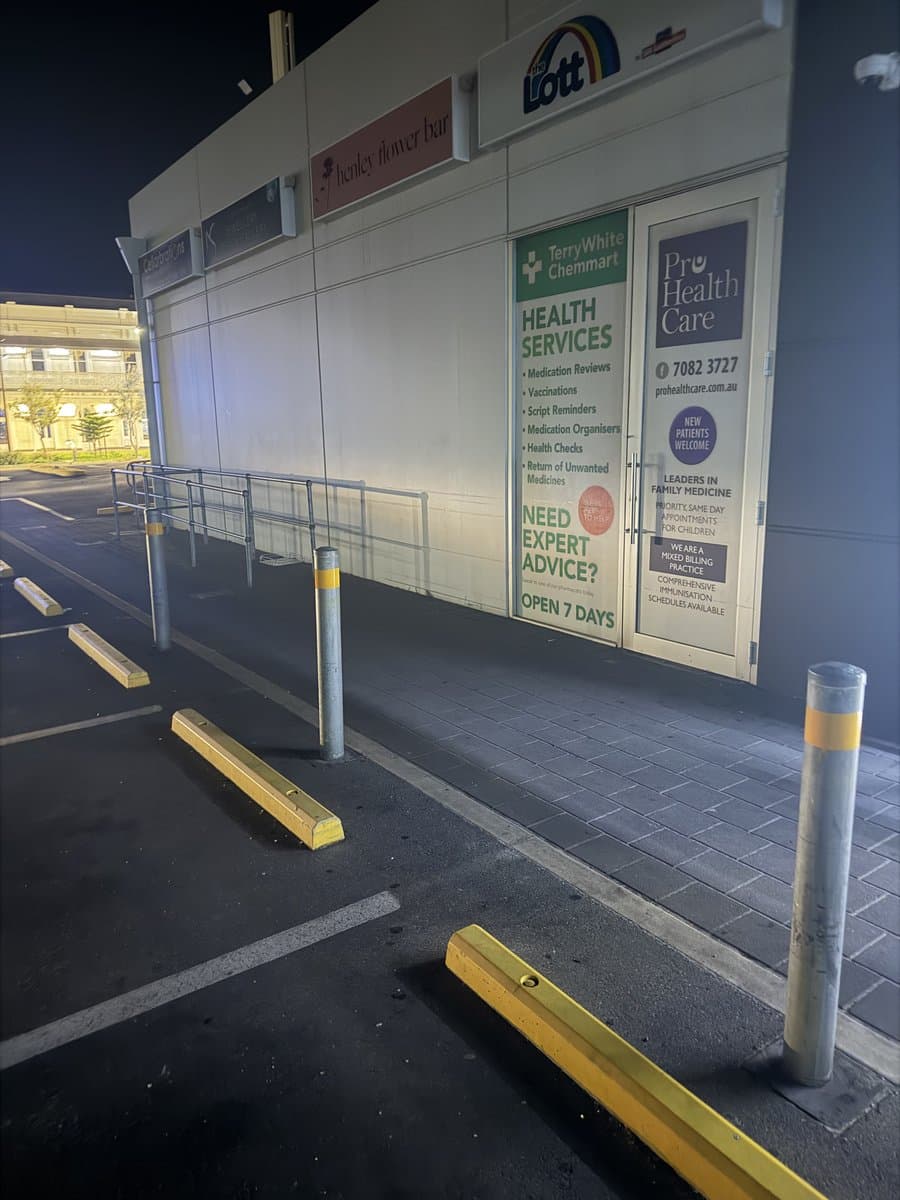Bollard and handrail installation at commercial retail precinct by ADs Maintenance Adelaide