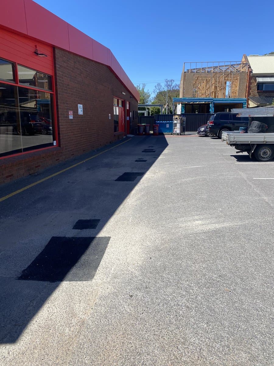 Commercial carpark asphalt repair and line marking by ADs Maintenance Adelaide